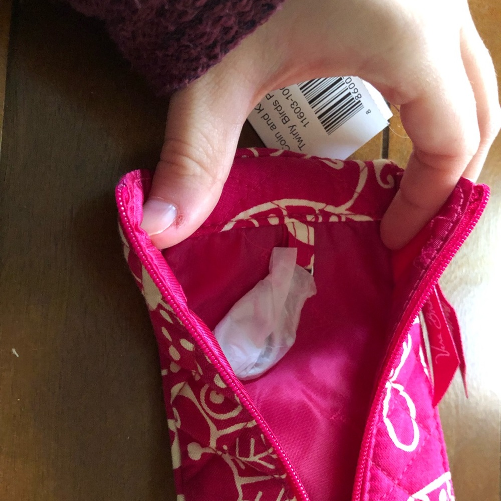 Vera Bradley “key and coin” “twirly birds pink”